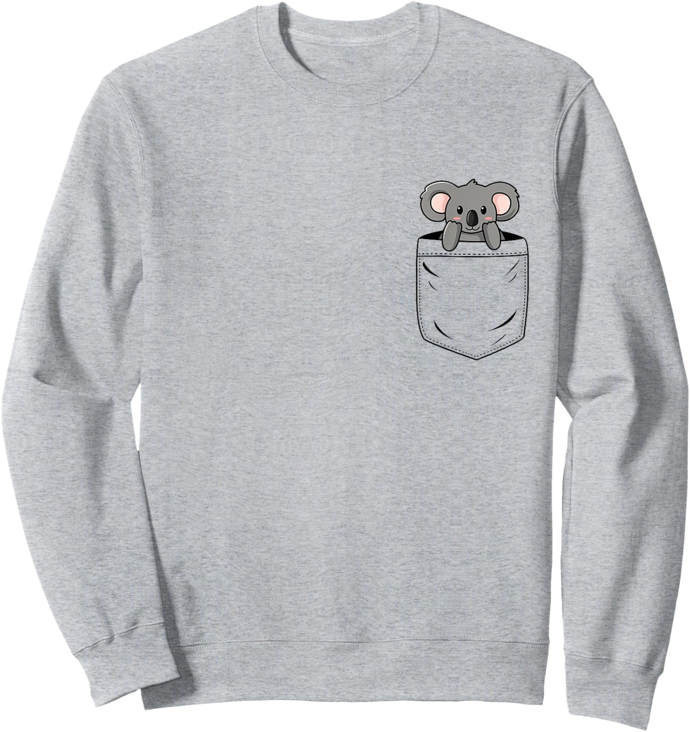 Koala Lovers Cute Funny Koala In Pocket Sweatshirt - Sweatshirt | Ash