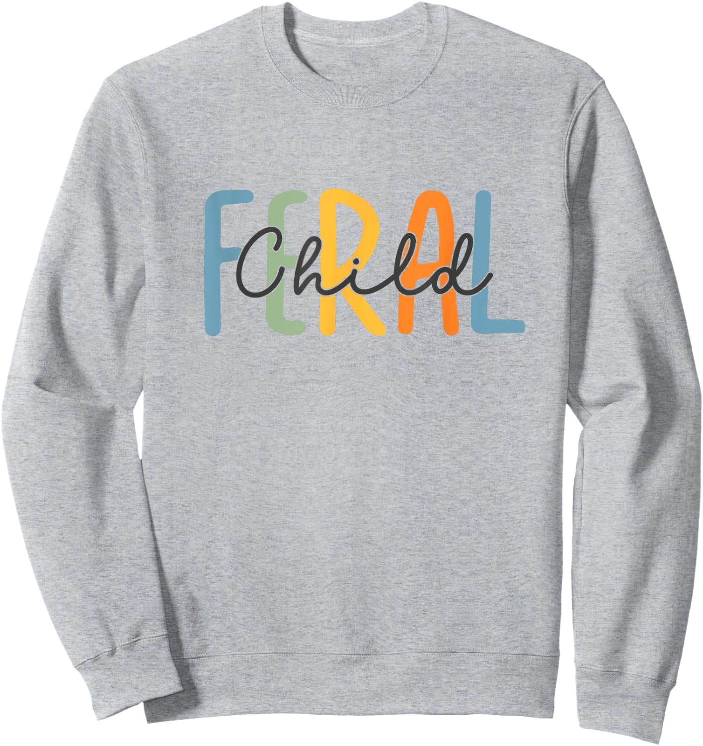 Vintage Feral Child Toddler Feral Girl Or Boy Flower Girl Sweatshirt - Sweatshirt | Ash