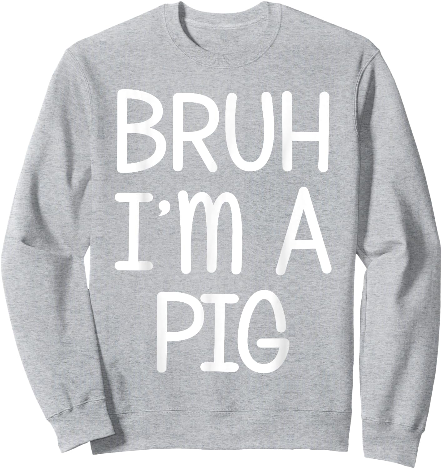 Pretend I'm A Pig Funny Lazy Halloween Costume Party Sweatshirt - Sweatshirt | Ash