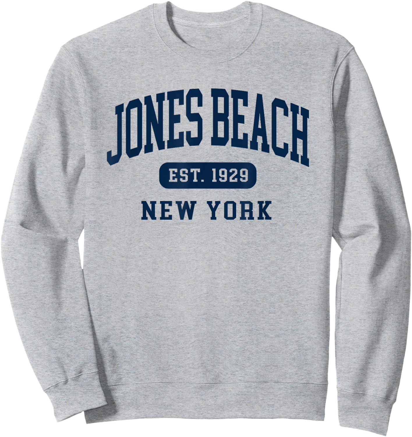 Jones Beach New York Retro Est 1929 Vintage Souvenir Sweatshirt - Sweatshirt | Ash