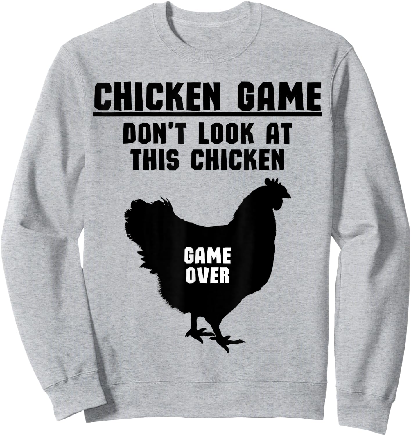 Hilarious Chicken Game Graphic - Farming Funny Chicken Sweatshirt - Sweatshirt | Ash