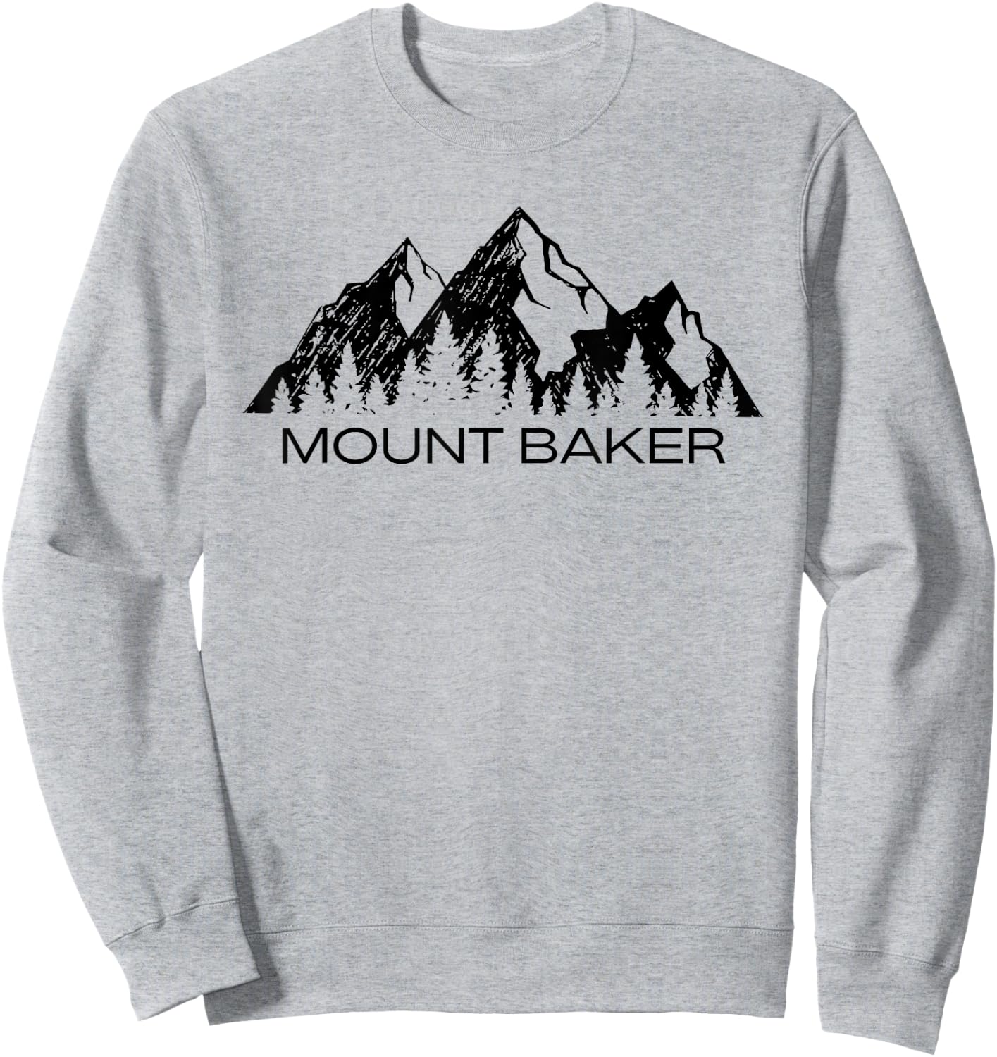 Mount Baker | Mt Baker Cascade Mountains Washington Gift Sweatshirt - Sweatshirt | Ash
