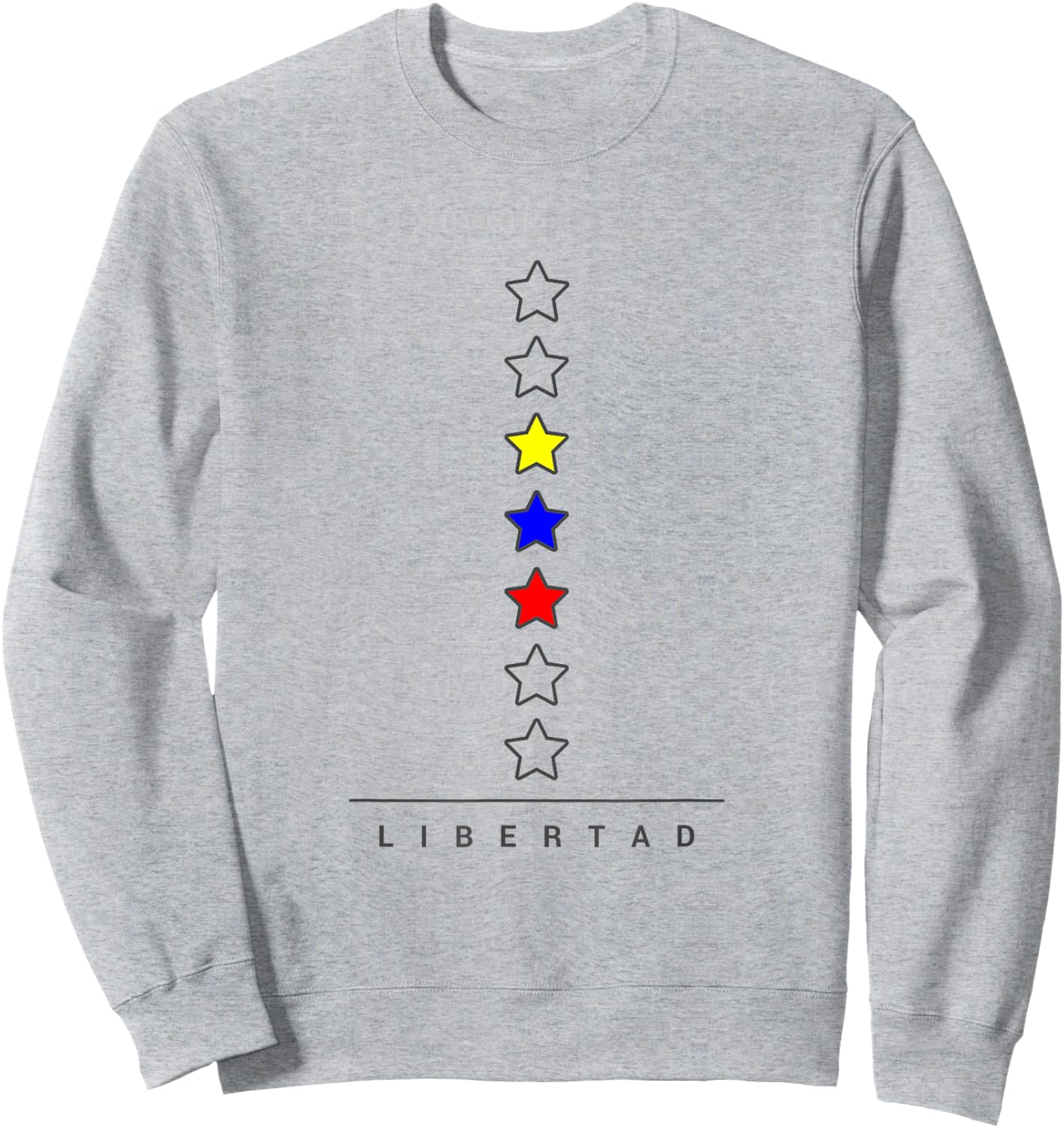 Venezuelan Flag 7 Stars Libertad Minimalist Tricolor gift Sweatshirt - Sweatshirt | Ash
