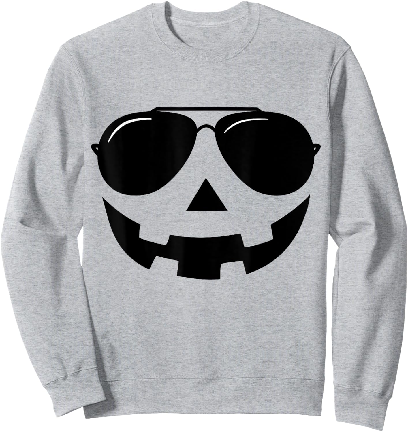 Jack O Lantern pumpkin face sunglasses halloween costume Sweatshirt - Sweatshirt | Ash