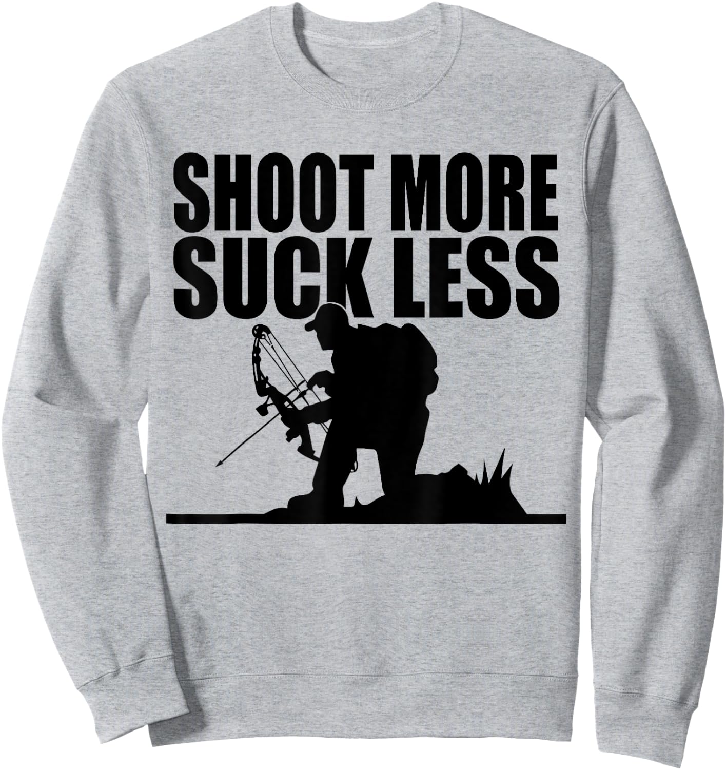 Shoot More Suck Less Funny Hunting Sweatshirt - Sweatshirt | Ash