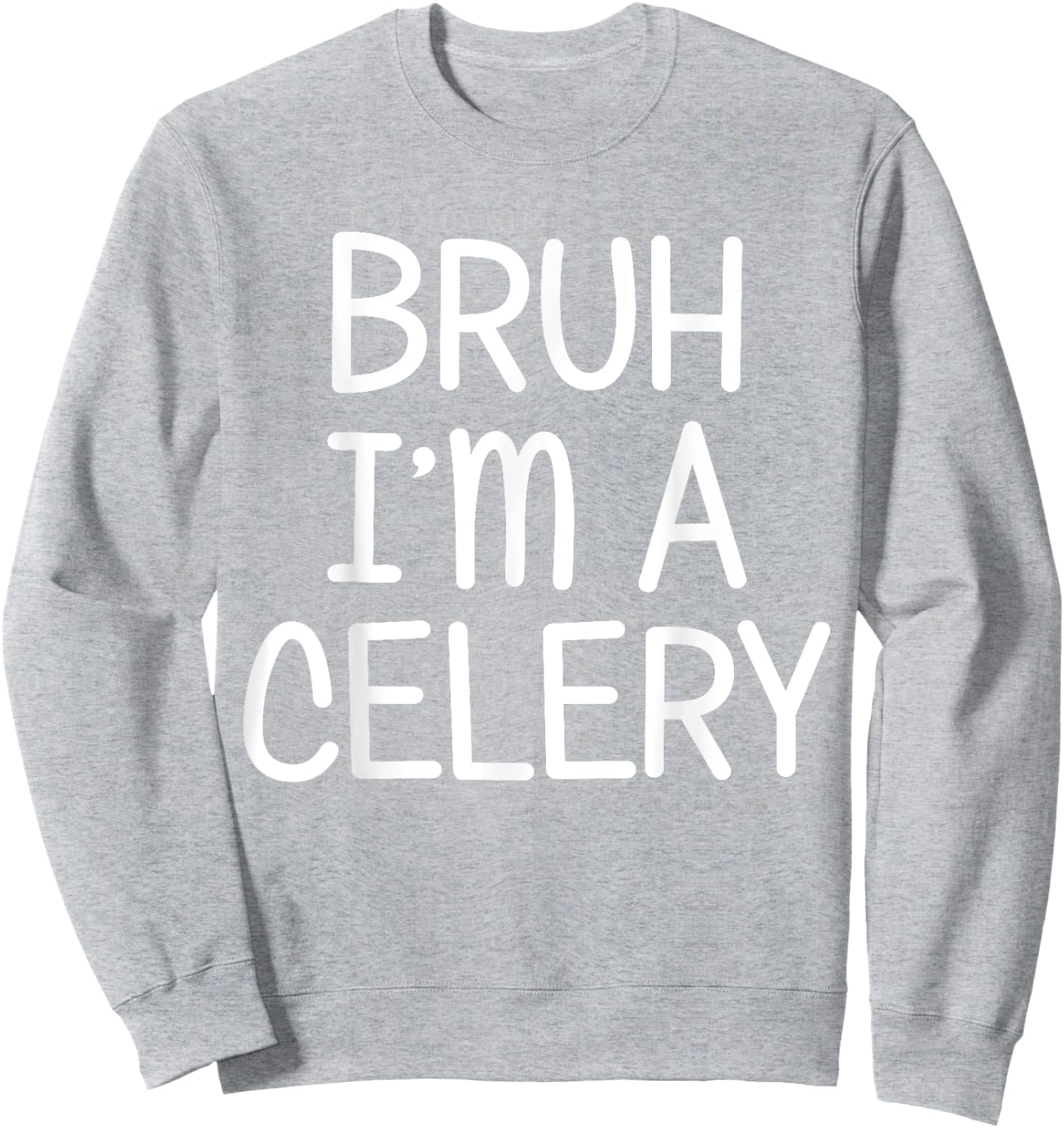 Pretend I'm A Celery Funny Lazy Halloween Costume Party Sweatshirt - Sweatshirt | Ash
