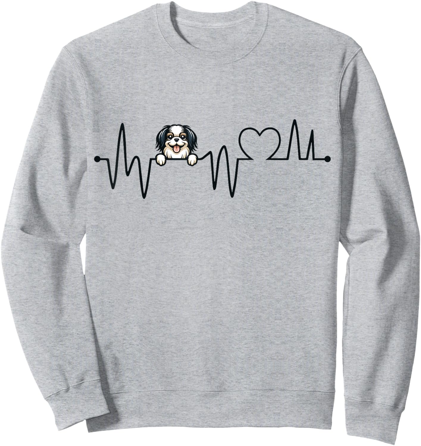 Cool Japanese Chin Art Women Kids Chin Lover Sweatshirt - Sweatshirt | Ash