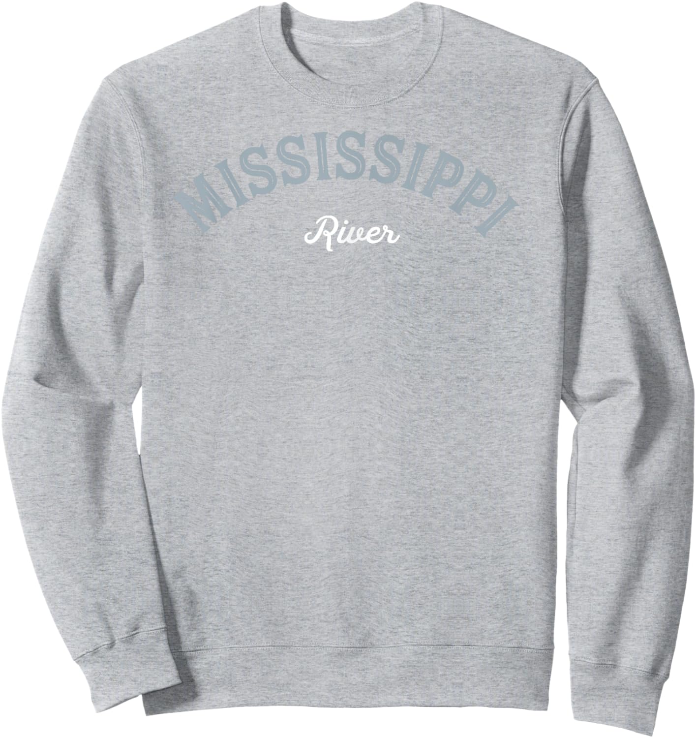 Mississippi River North America Tour Arched Retro Men Women Sweatshirt - Sweatshirt | Ash