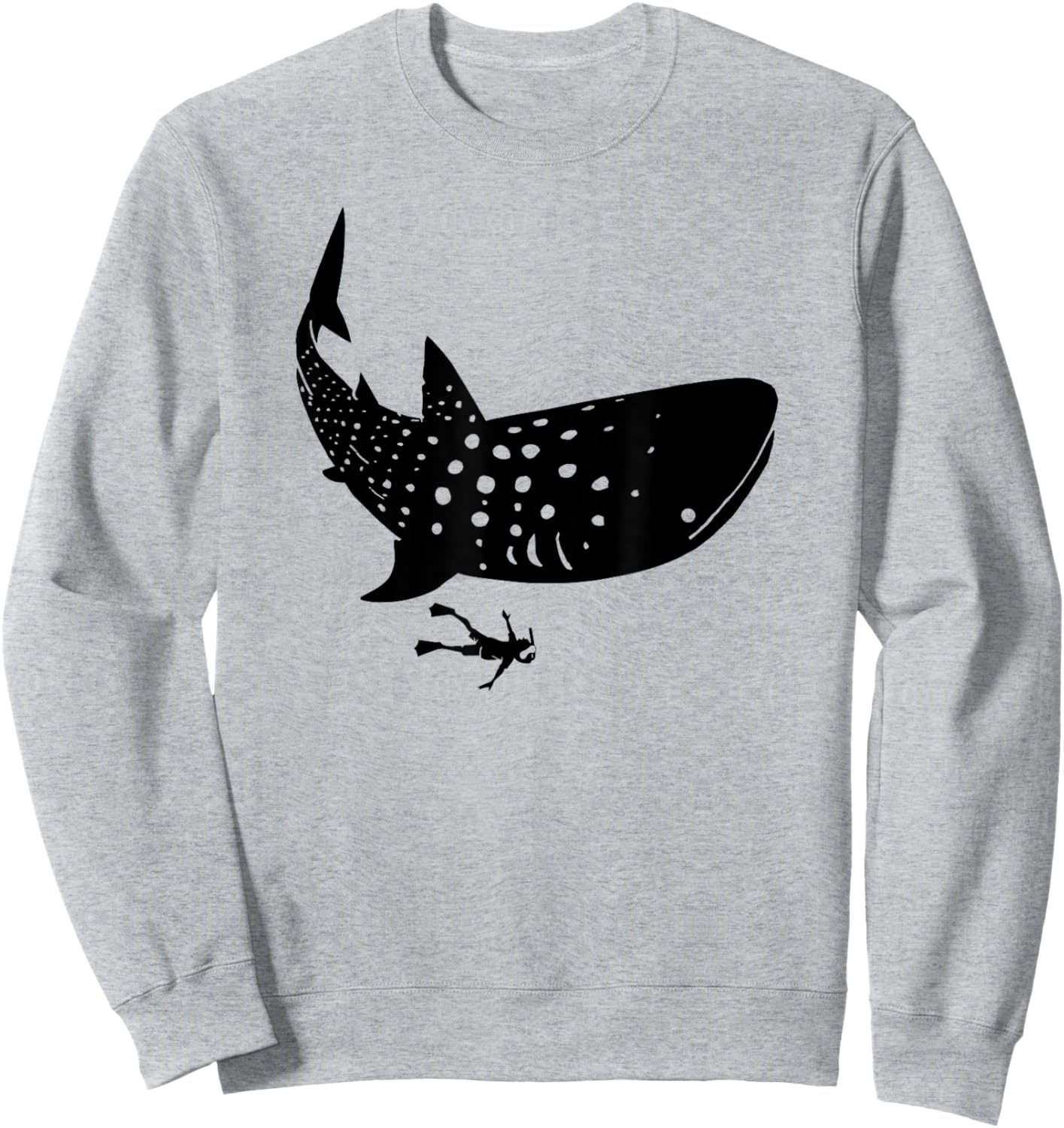 Whale Shark Diving Snorkeling Sweatshirt - Sweatshirt | Ash