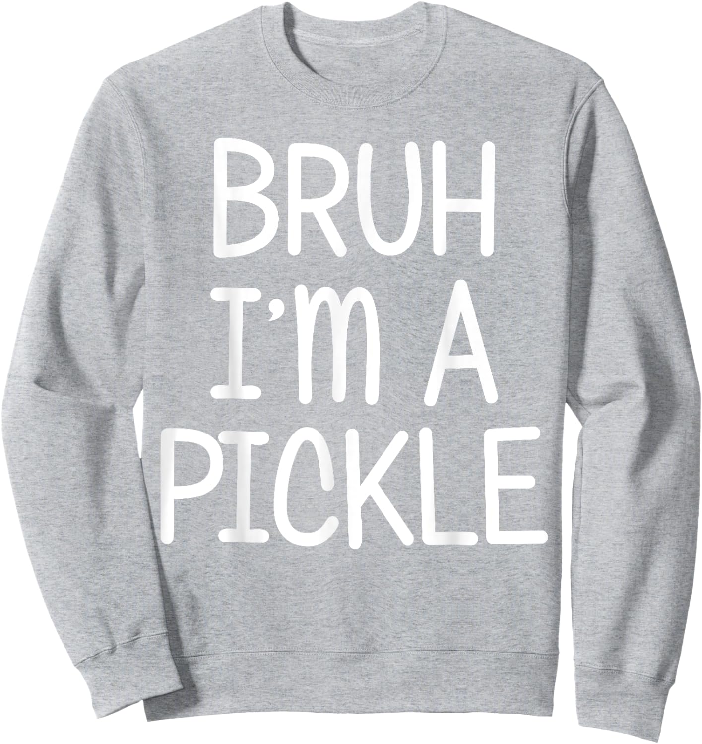 Pretend I'm A Pickle Funny Lazy Halloween Costume Party Sweatshirt - Sweatshirt | Ash