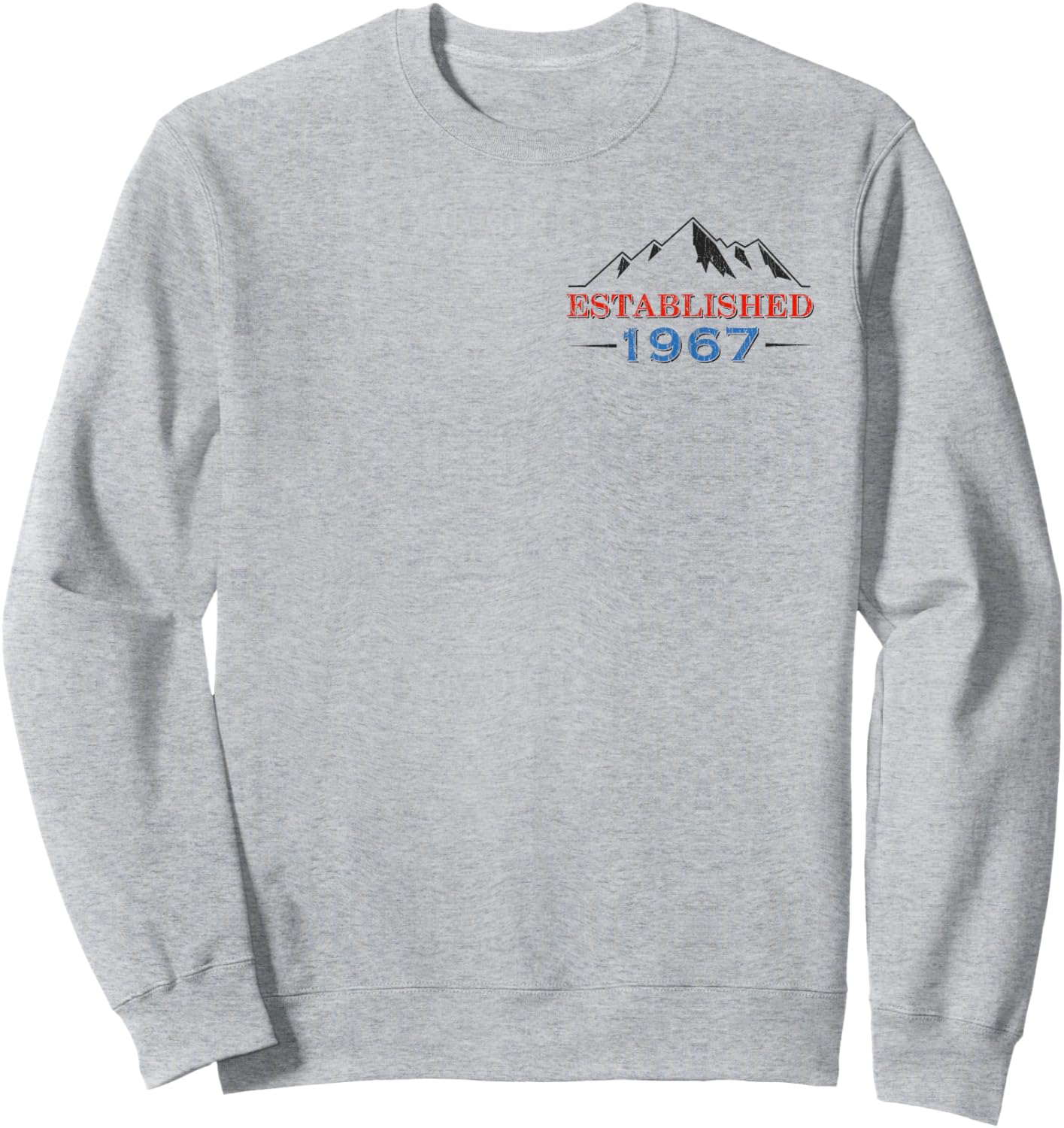 Father Figure Established 1967 Funny Retro Dad Style Sweatshirt - Sweatshirt | Ash