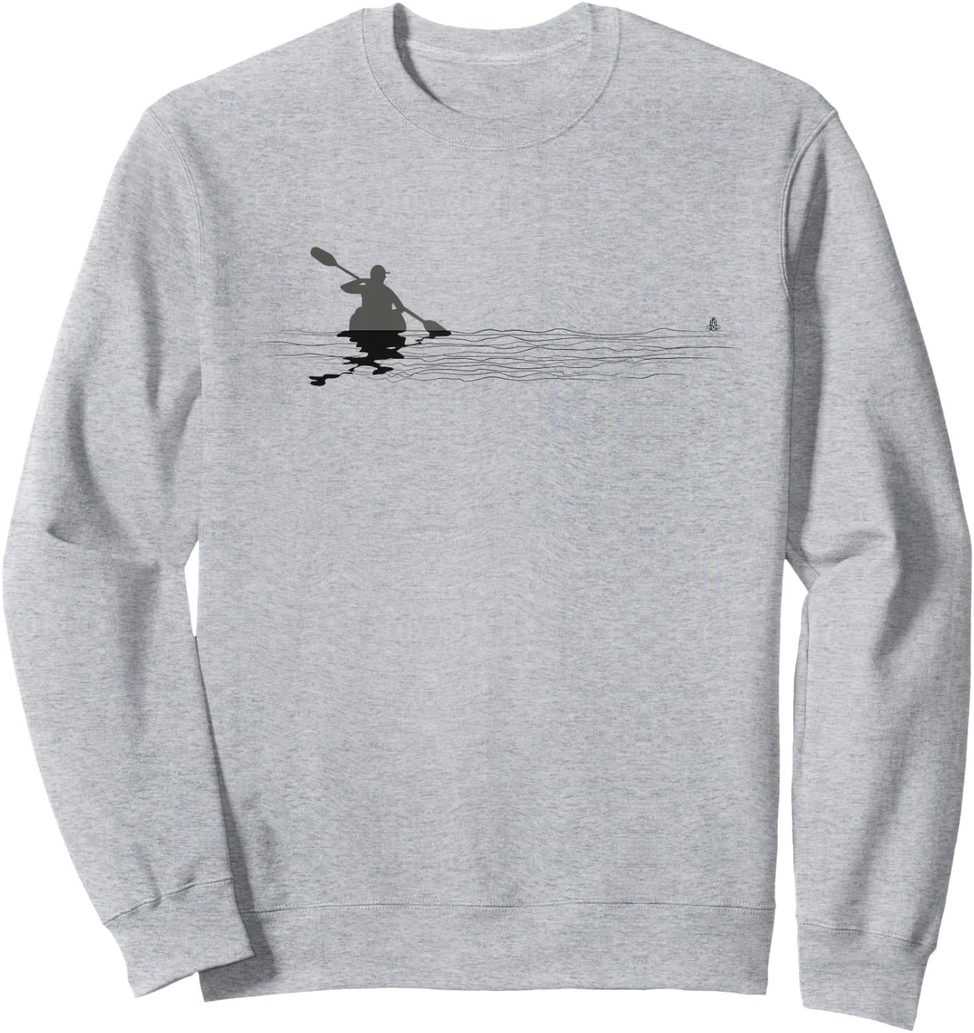 Kayaking Graphic Kayak Figure Kayaker Canoe Paddling Sweatshirt - Sweatshirt | Ash