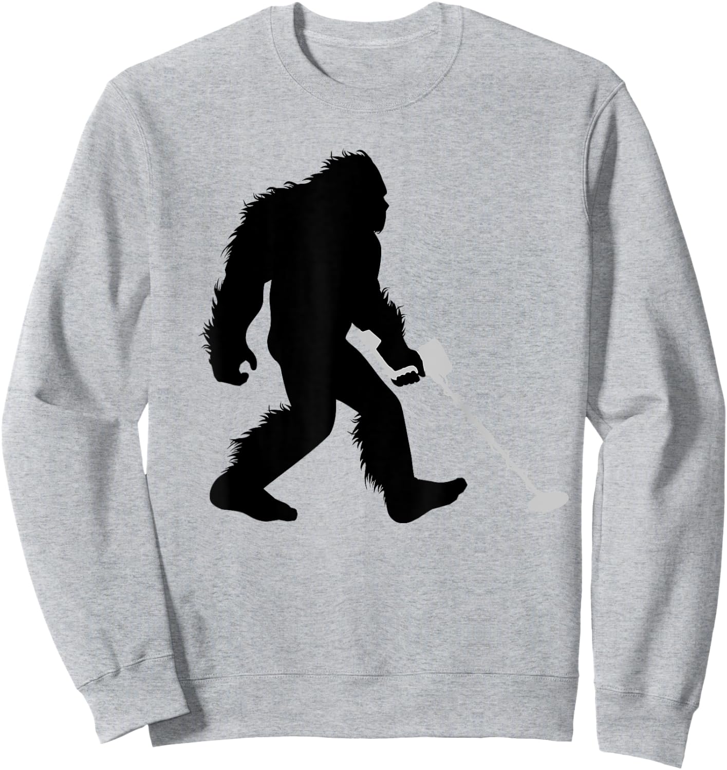 Bigfoot Metal Detector Sasquatch Metal Detecting Sweatshirt - Sweatshirt | Ash