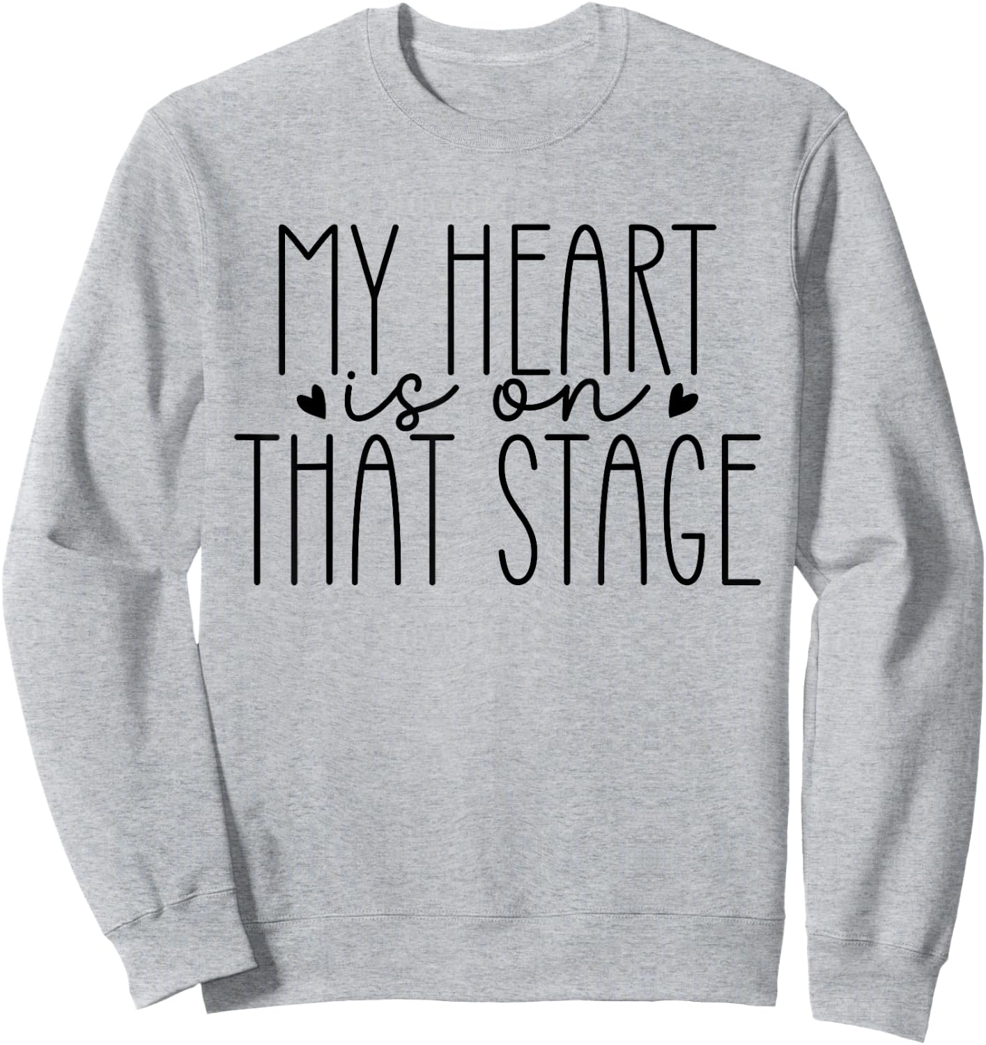 Retro Dance Mom My Heart Is On That Stage Dance Recital Sweatshirt - Sweatshirt | Ash