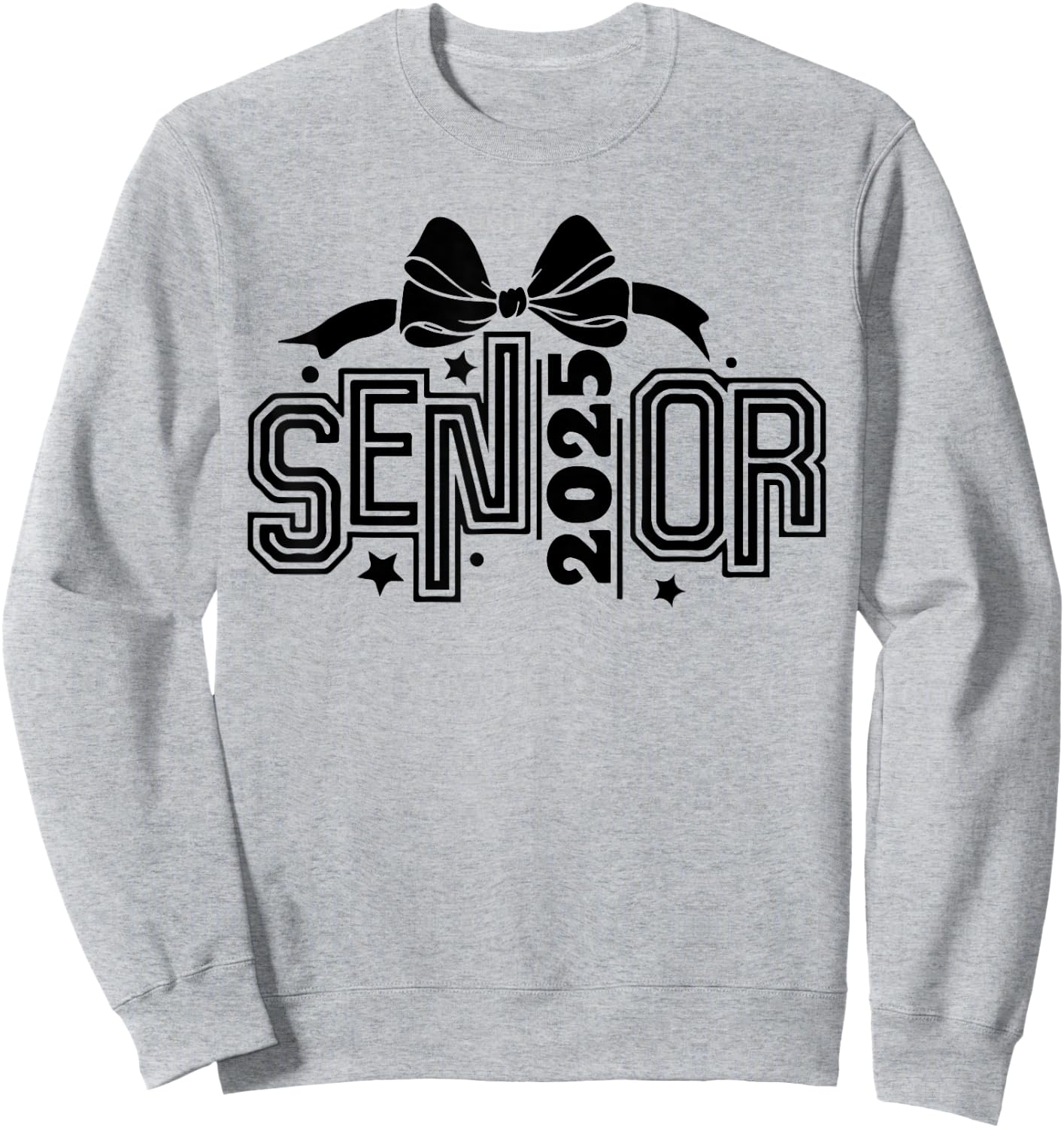 Senior 2025 Coquette Pink Bow Class of 2025 back to school Sweatshirt - Sweatshirt | Ash