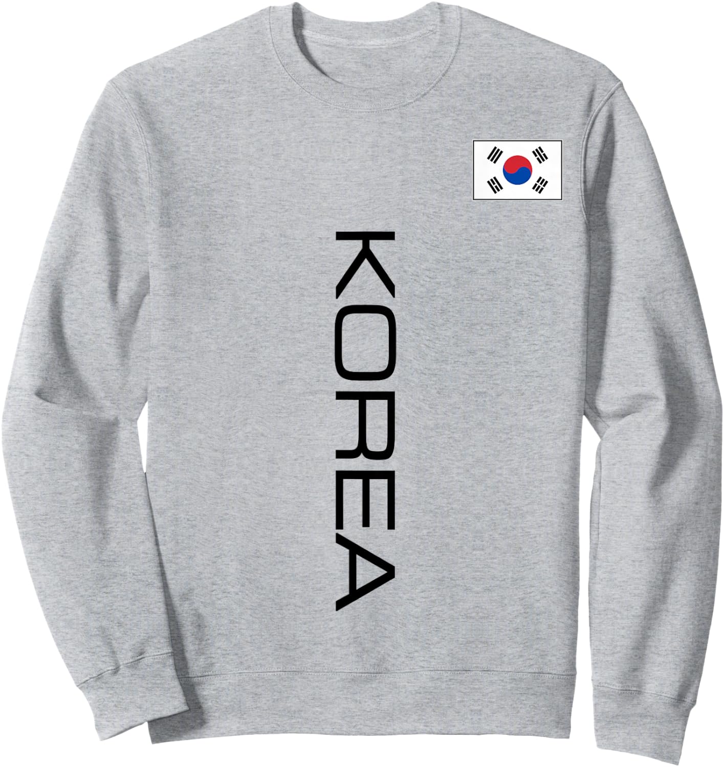 South Korea Flag Sports Athletic Jersey Vertical Style Sweatshirt - Sweatshirt | Ash
