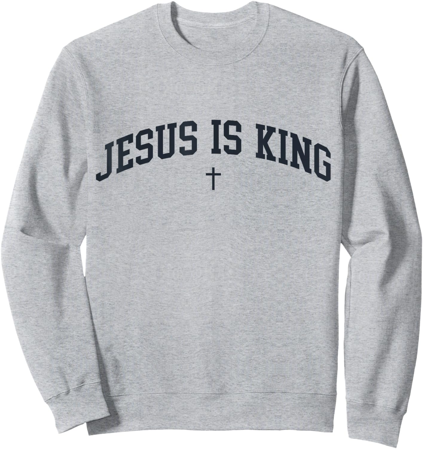 Jesus is King Trendy Preppy Aesthetic Christian Bible Sweatshirt - Sweatshirt | Ash
