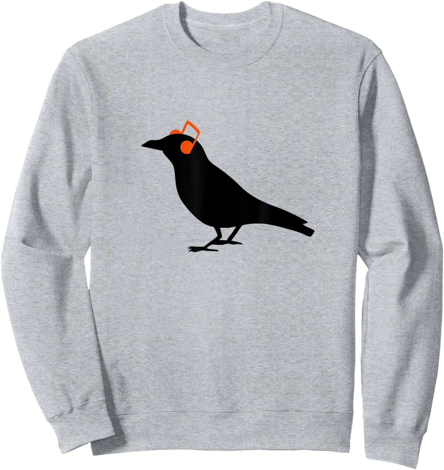Headphones Headphones notes Raven Bird Hipster Sweatshirt - Sweatshirt | Ash