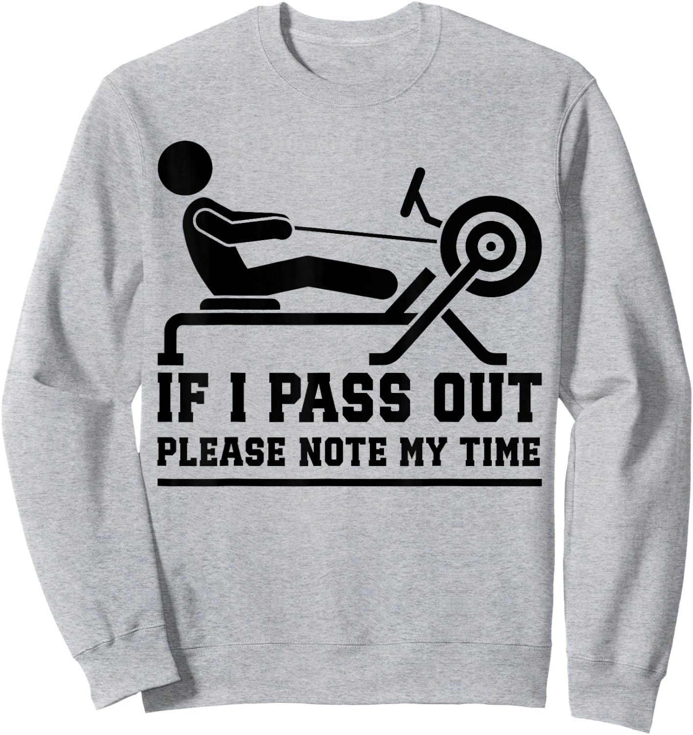 Funny Rowing Machine Workout for Fitness Exercise Training Sweatshirt - Sweatshirt | Ash