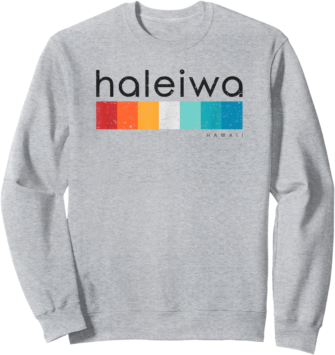 Vintage Haleiwa Hawaii Retro Design Sweatshirt - Sweatshirt | Ash