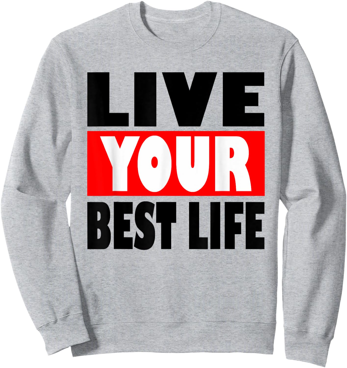 Christian apparel Satisfied with Jesus Live your best life Sweatshirt - Sweatshirt | Ash