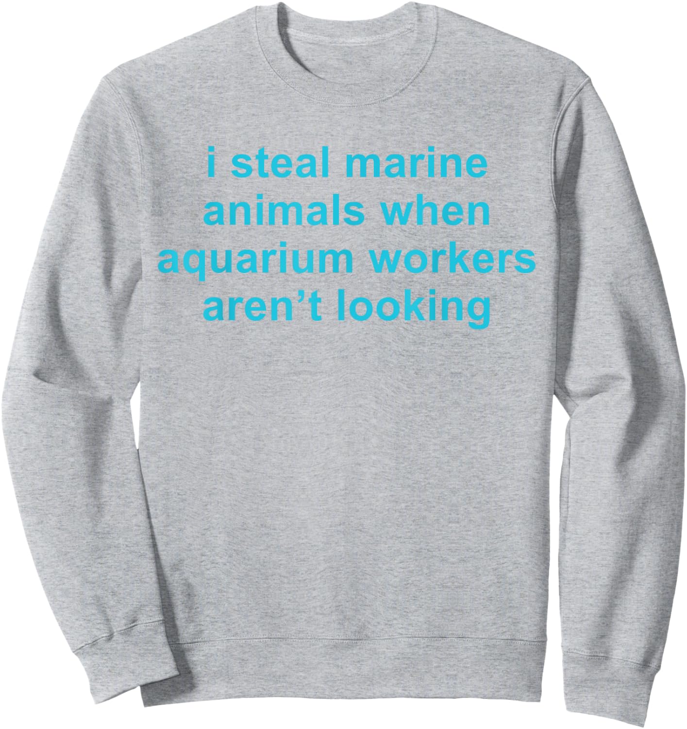 I Steal Marine Animals When Aquarium Workers Aren't Looking Sweatshirt - Sweatshirt | Ash