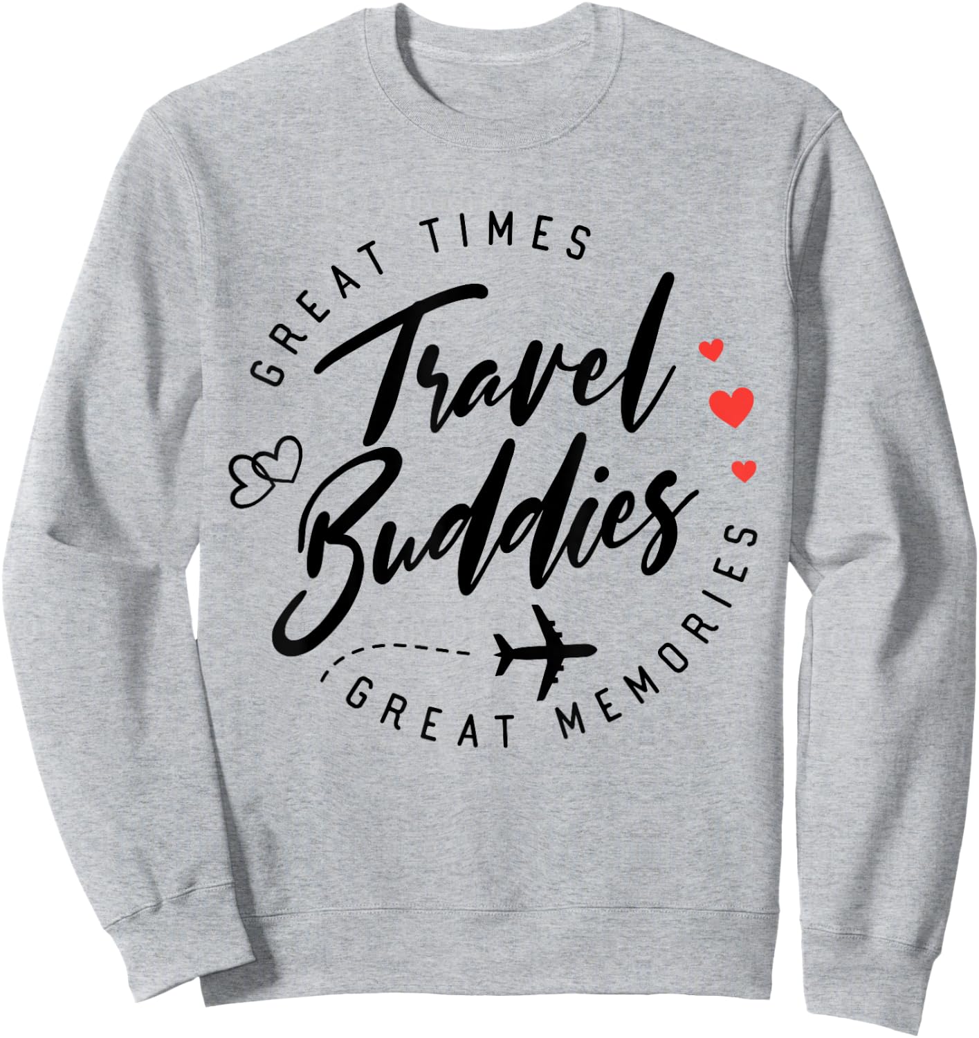 Travel Buddies Besties trip 2025 Girls Trip Summer Vacation Sweatshirt - Sweatshirt | Ash