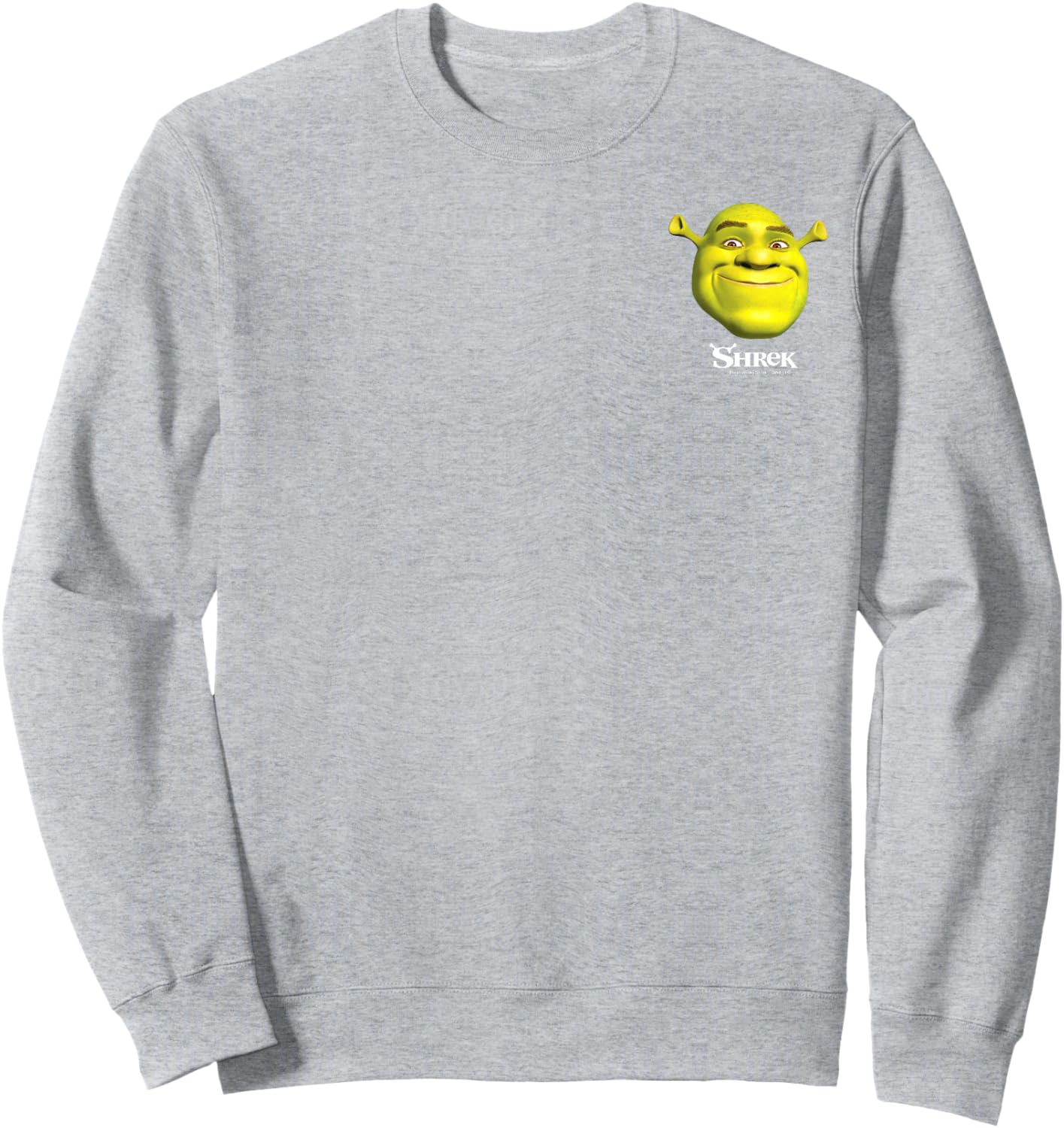 Shrek Small Pocket Size Face Logo Sweatshirt - Sweatshirt | Ash