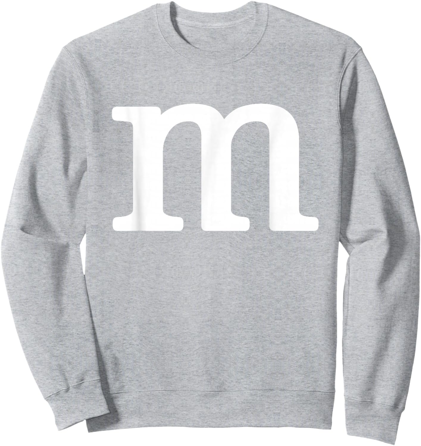 Letter M Funny Group Halloween Team Easy Lazy Costume Sweatshirt - Sweatshirt | Ash