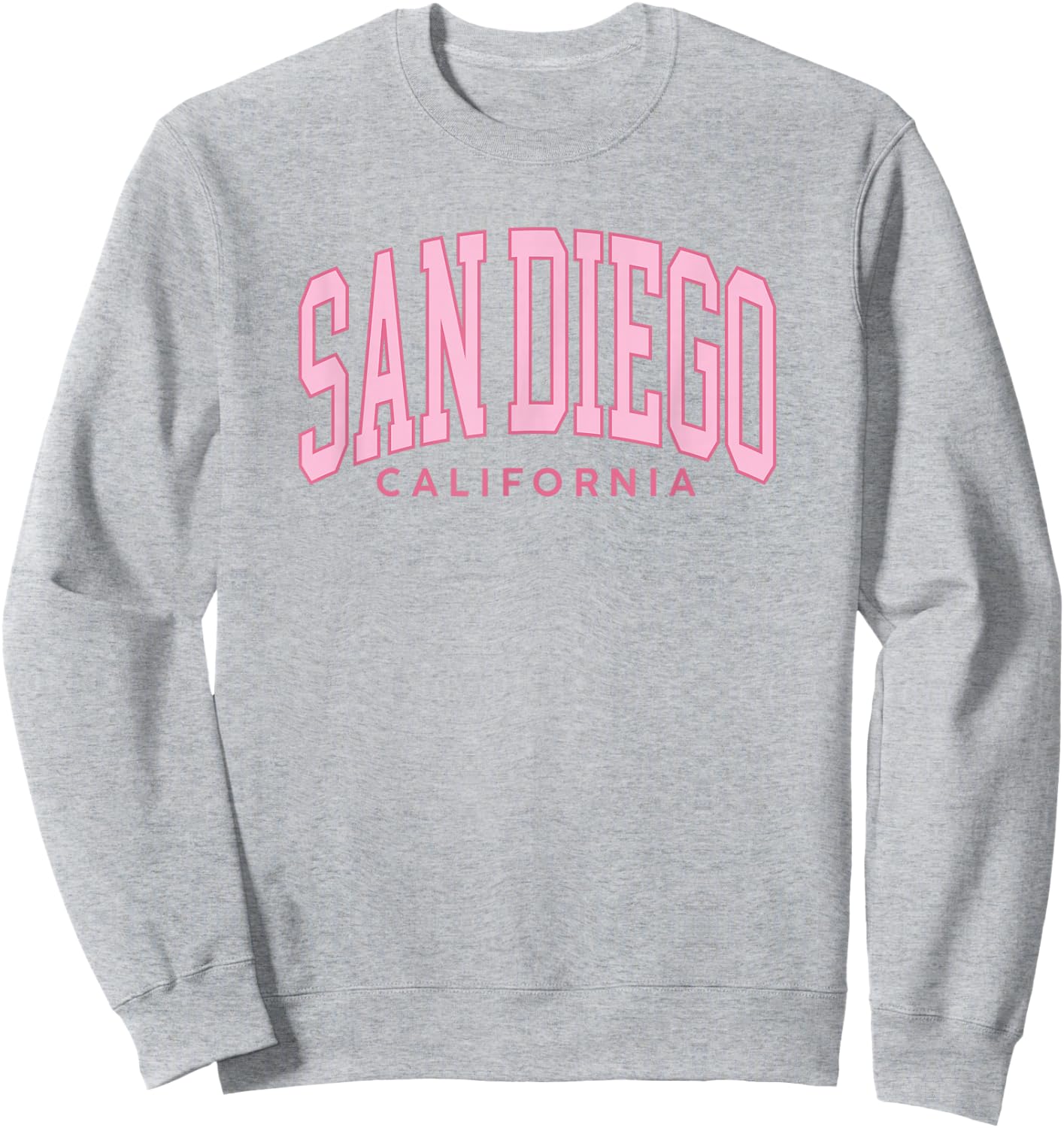 San Diego Preppy Retro Throwback Girls Pink Vintage Sweatshirt - Sweatshirt | Ash