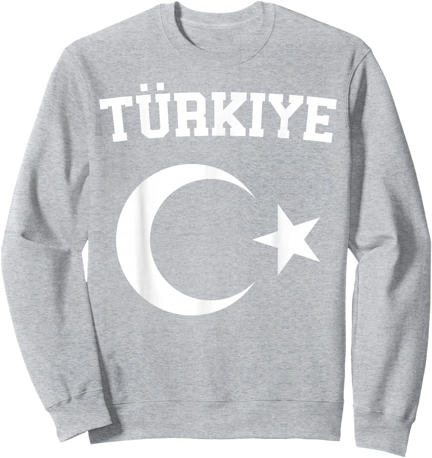 Turkish Flag Türkiye Bayragi Crescent Moon And Star Turkey Sweatshirt - Sweatshirt | Ash