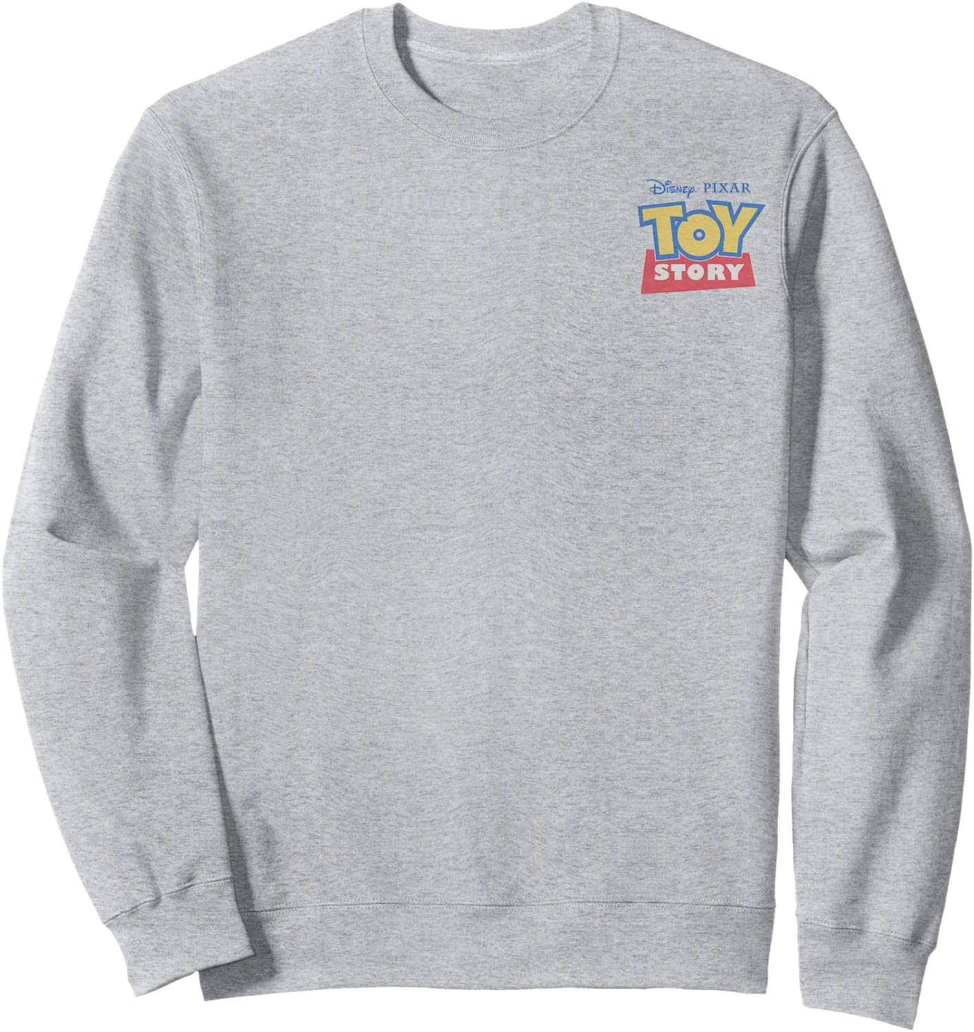 Disney Pixar Toy Story Left Chest Logo Front & Back Sweatshirt - Sweatshirt | Ash