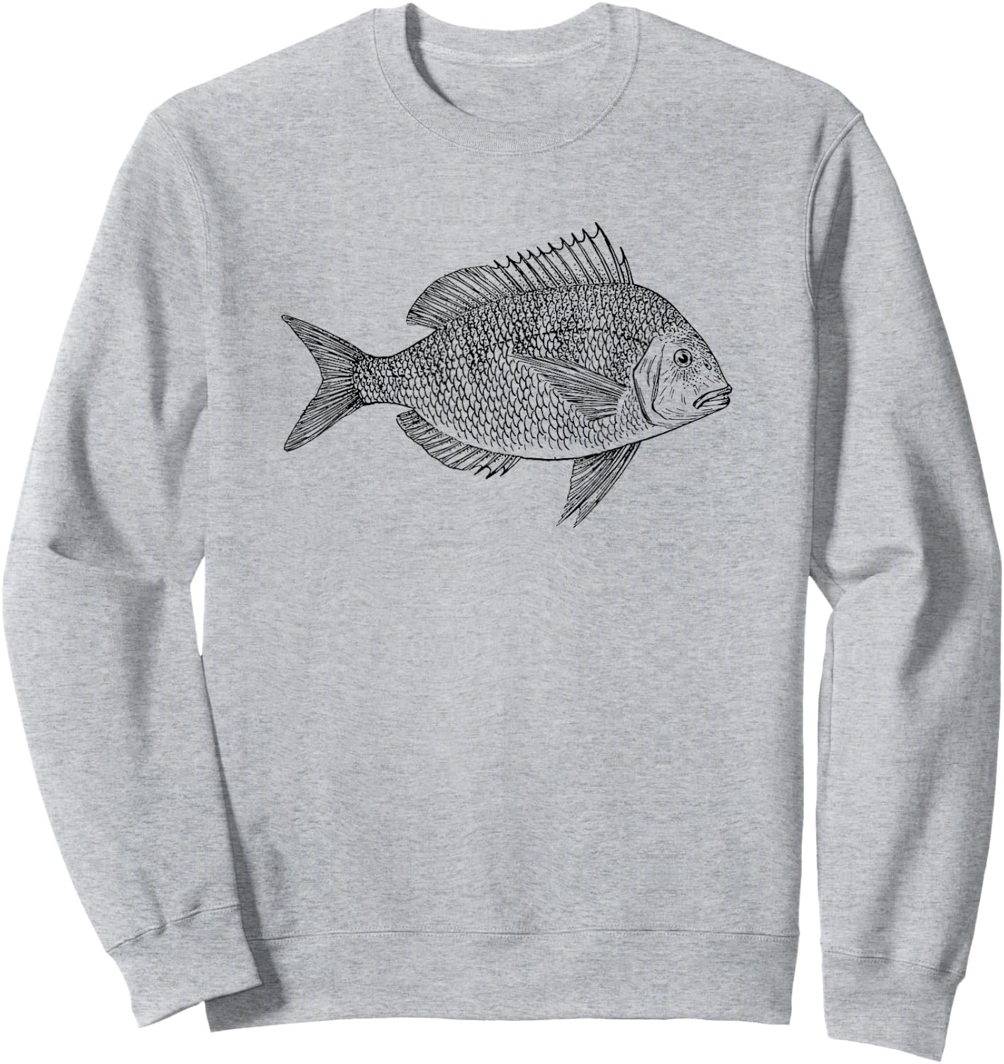Fisherman Gift Scup Fish Sweatshirt - Sweatshirt | Ash