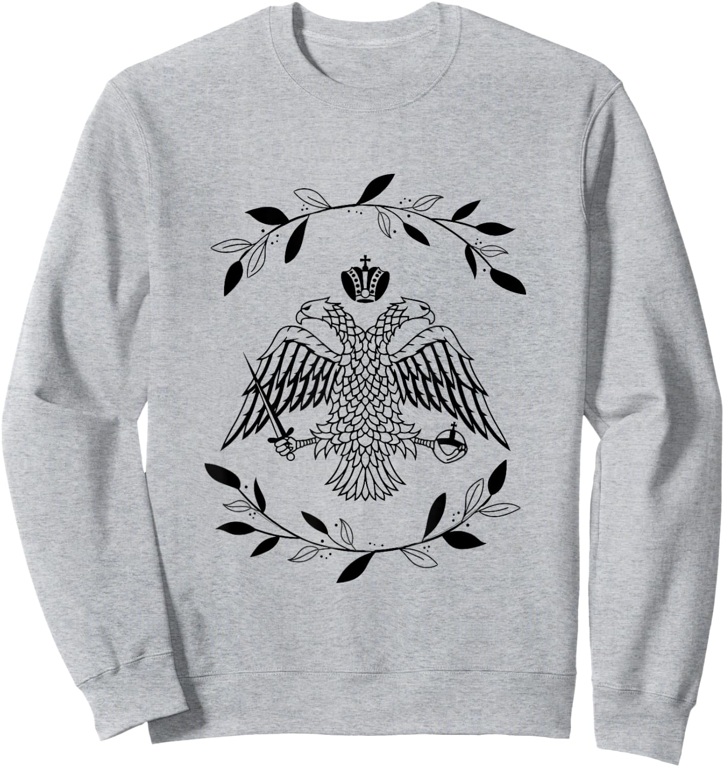 Byzantine Eagle - Eastern Orthodox Christian Faith Branch Sweatshirt - Sweatshirt | Ash