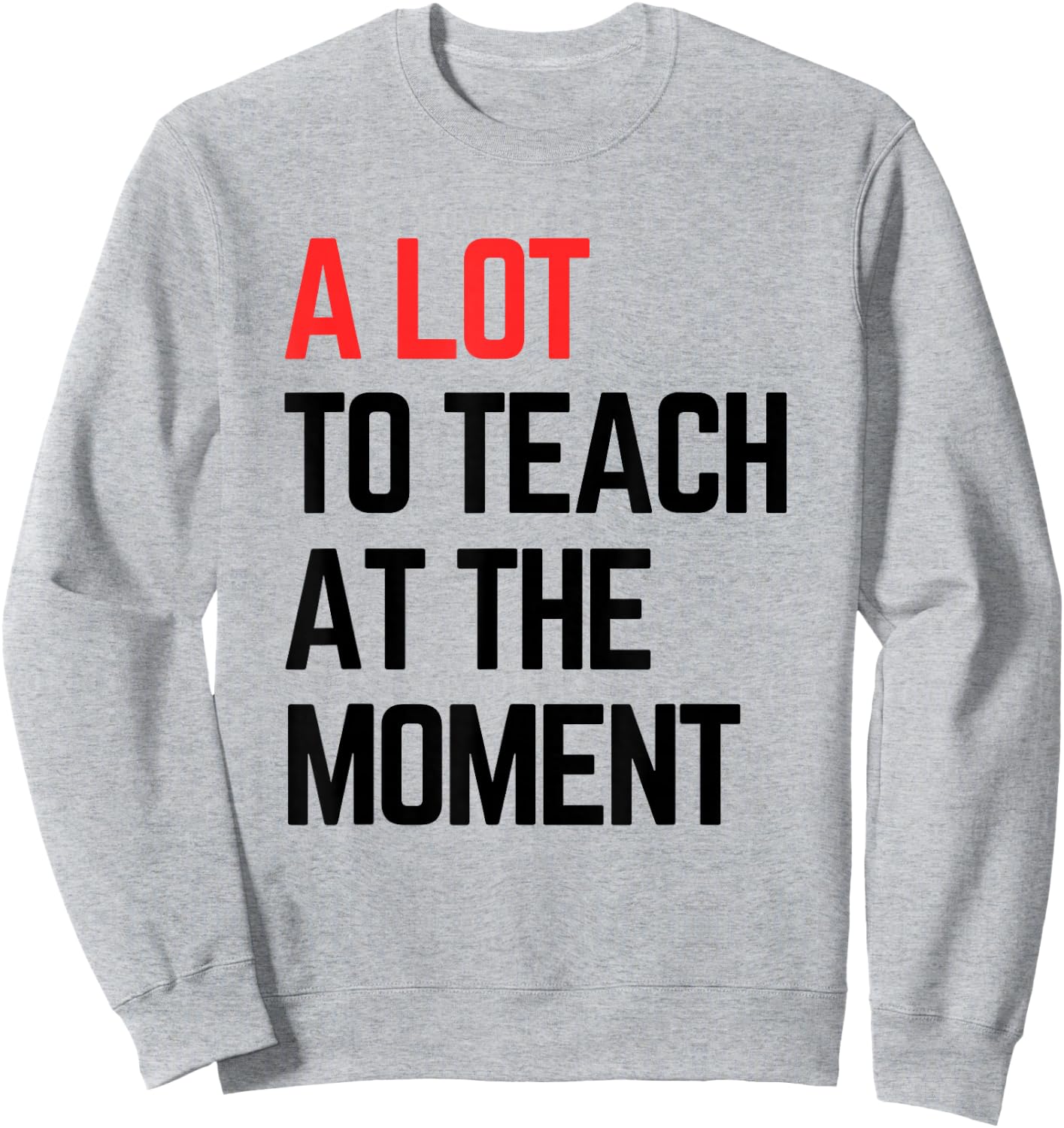 A Lot to Teach at The Moment Vibes, Inspiring Lessons Moment Sweatshirt - Sweatshirt | Ash