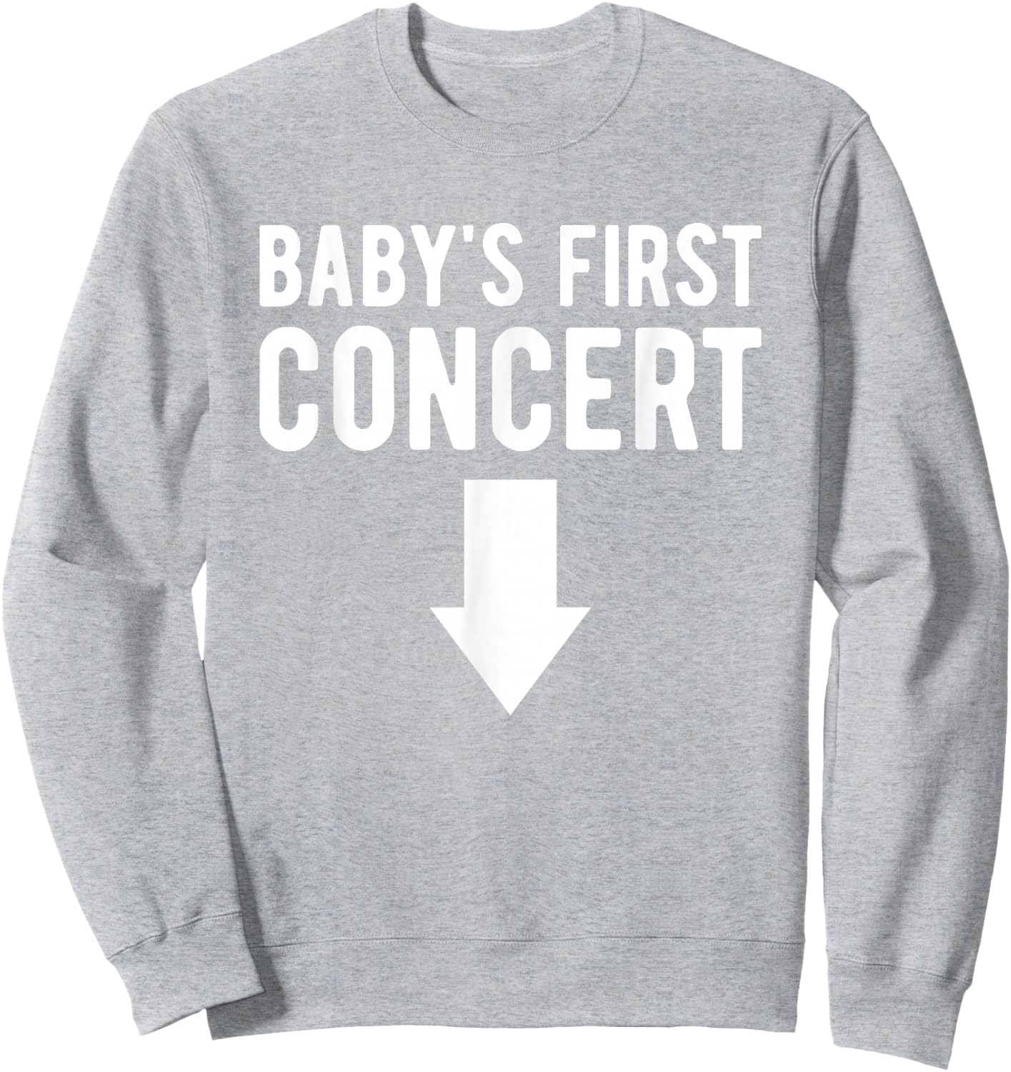 Baby's First Concert Mom To Be Funny Baby Shower Pregnancy Sweatshirt - Sweatshirt | Ash