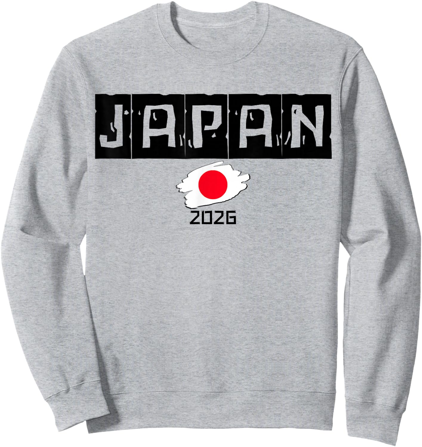 Japan Souvenir 2026 Vacation Trip Fun Matching Travel Flag Sweatshirt - Sweatshirt | Ash