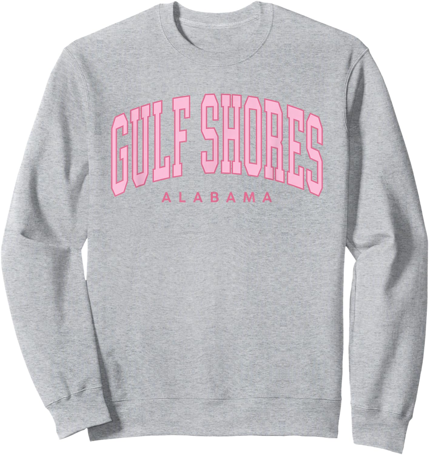 Gulf Shores Alabama Preppy Retro Throwback Pink Girls Sweatshirt - Sweatshirt | Ash