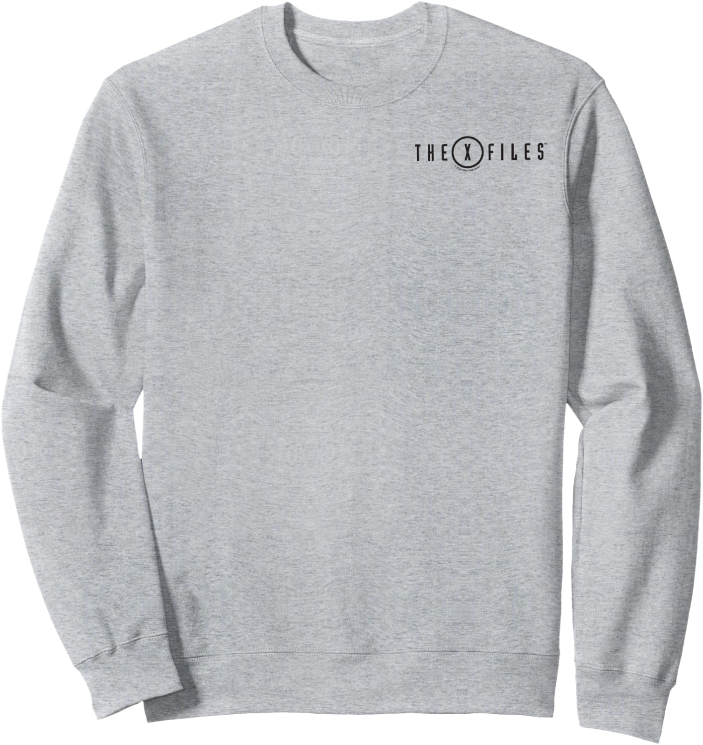 X-Files Iconic Small Left Chest Pocket Text Logo Sweatshirt - Sweatshirt | Ash