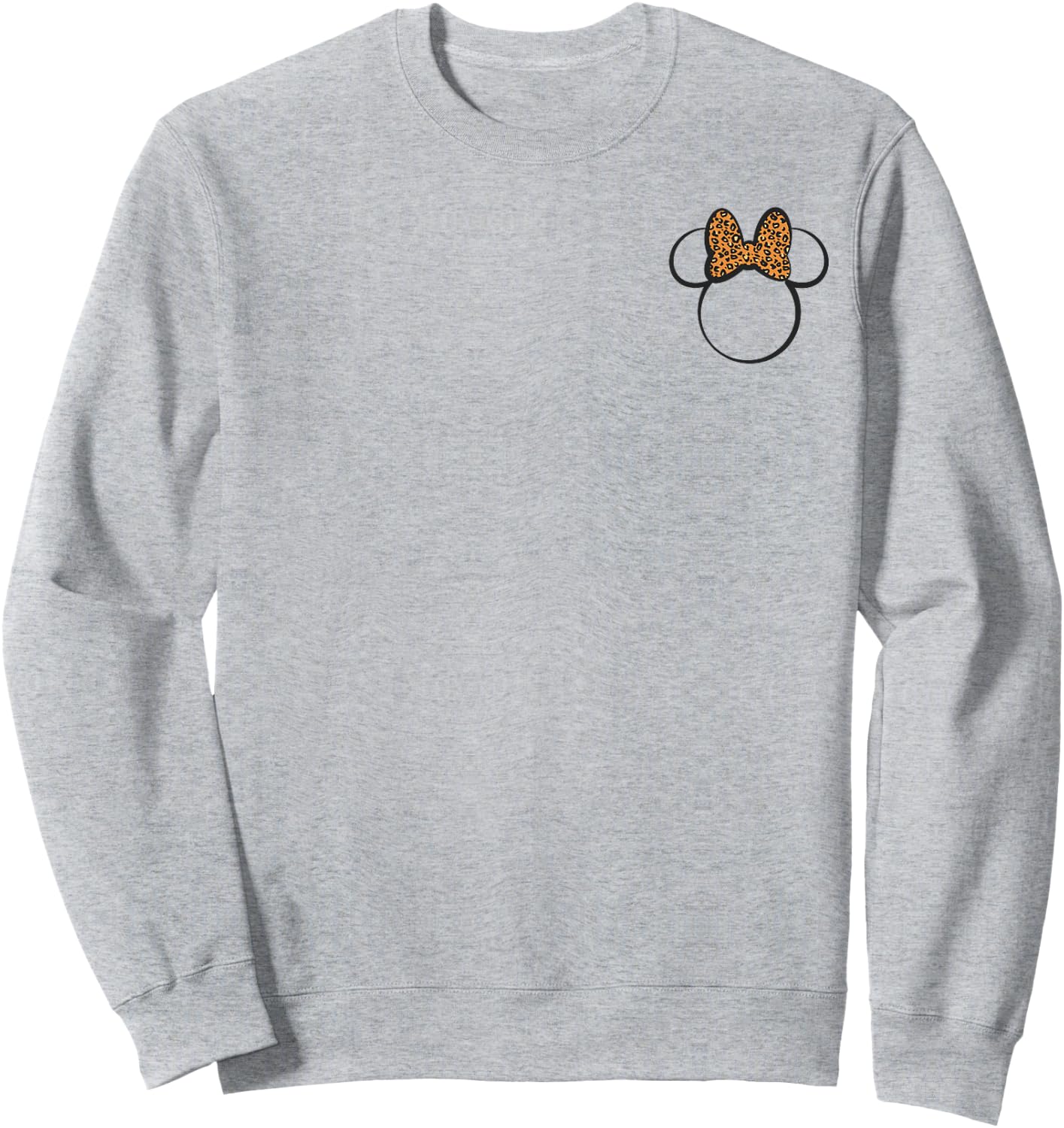 Disney Minnie Mouse Leopard Print Bow Pocket Minnie Ears Sweatshirt - Sweatshirt | Ash