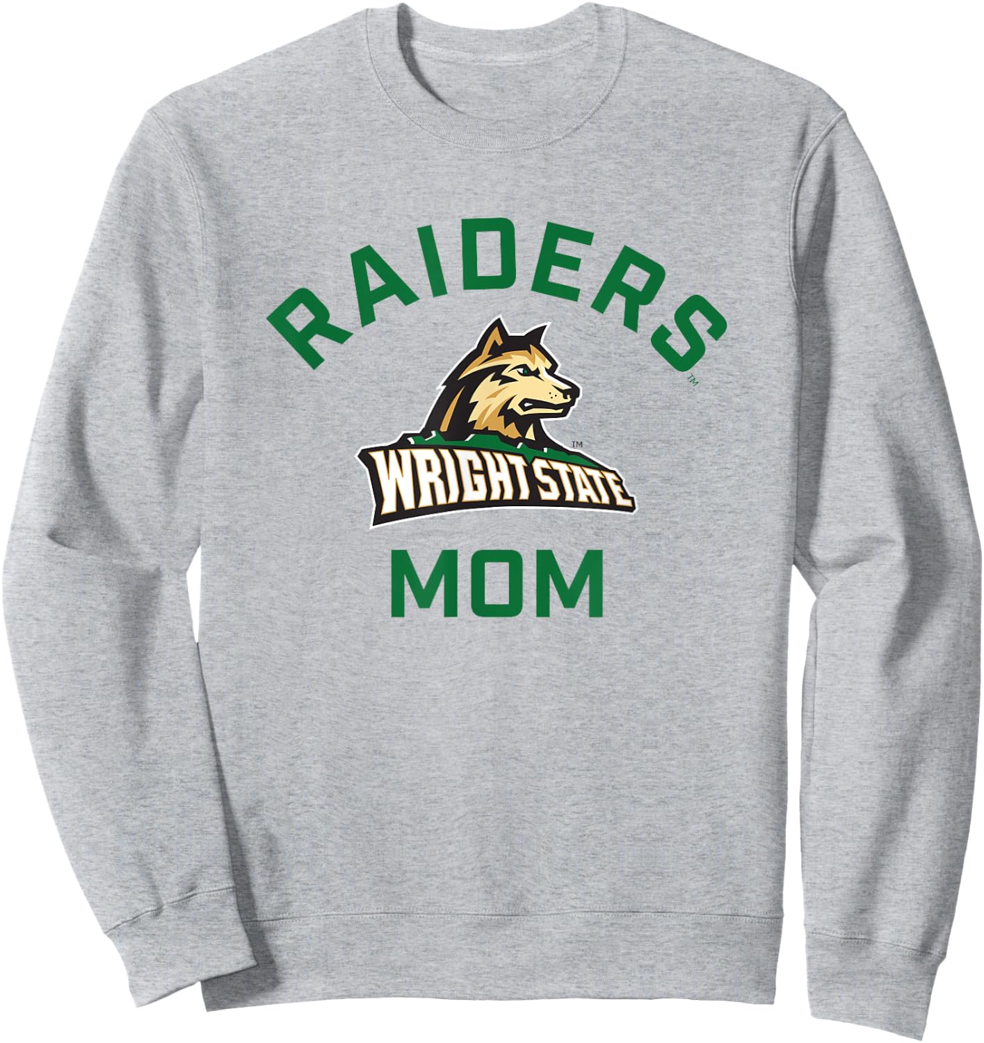 Wright State University WSU Raiders Arched Mom Sweatshirt - Sweatshirt | Ash
