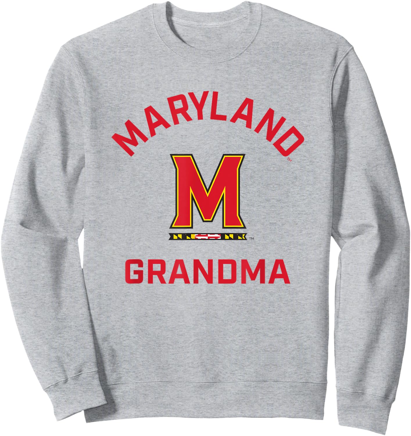 University of Maryland Terrapins Arched Grandma Sweatshirt - Sweatshirt | Ash