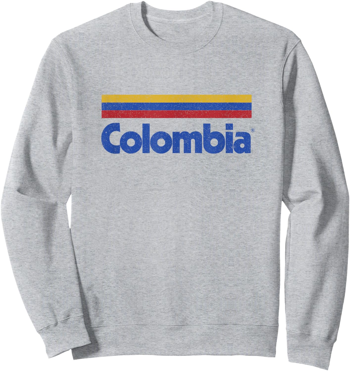 Retro Colombia Flag Vintage Colombian Pride Yellow Colombia Sweatshirt - Sweatshirt | Ash