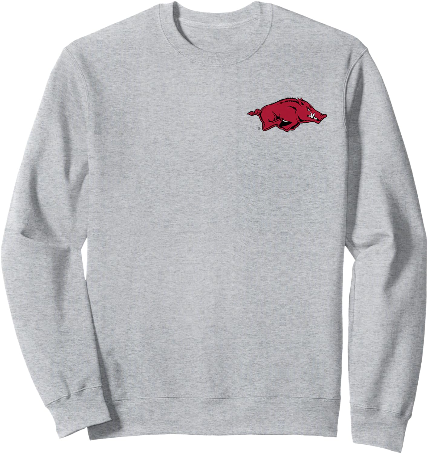 Arkansas Razorbacks Left Chest Icon Officially Licensed Sweatshirt - Sweatshirt | Ash