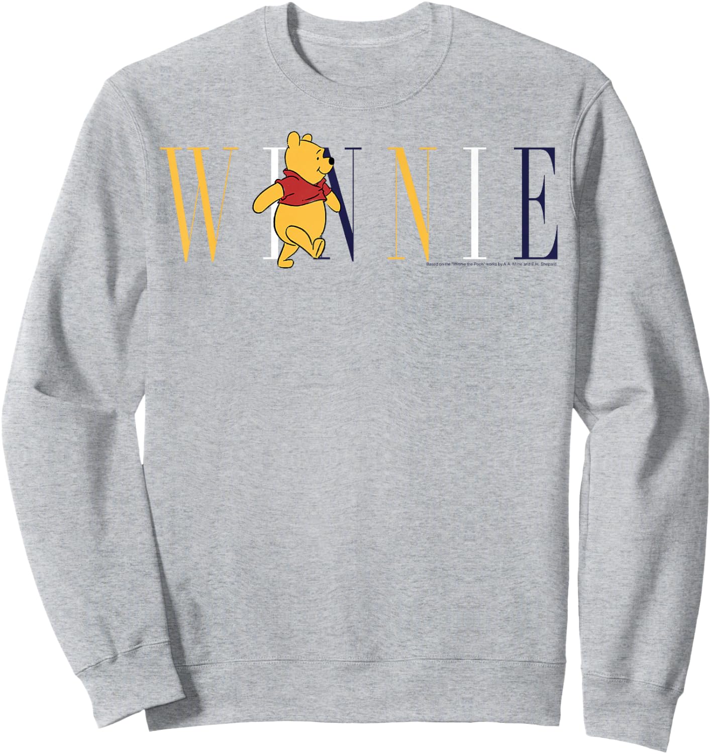 Disney Winnie The Pooh Simple Text Sweatshirt - Sweatshirt | Ash