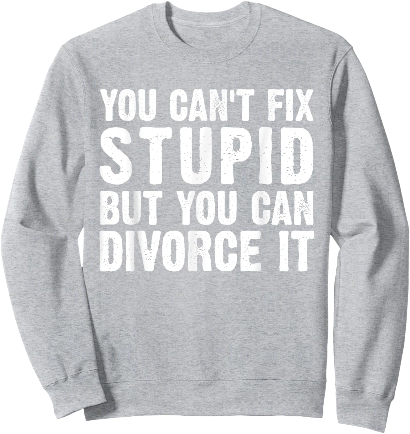 You Can't Fix Stupid But You Can Divorce It Divorce Party Sweatshirt - Sweatshirt | Ash