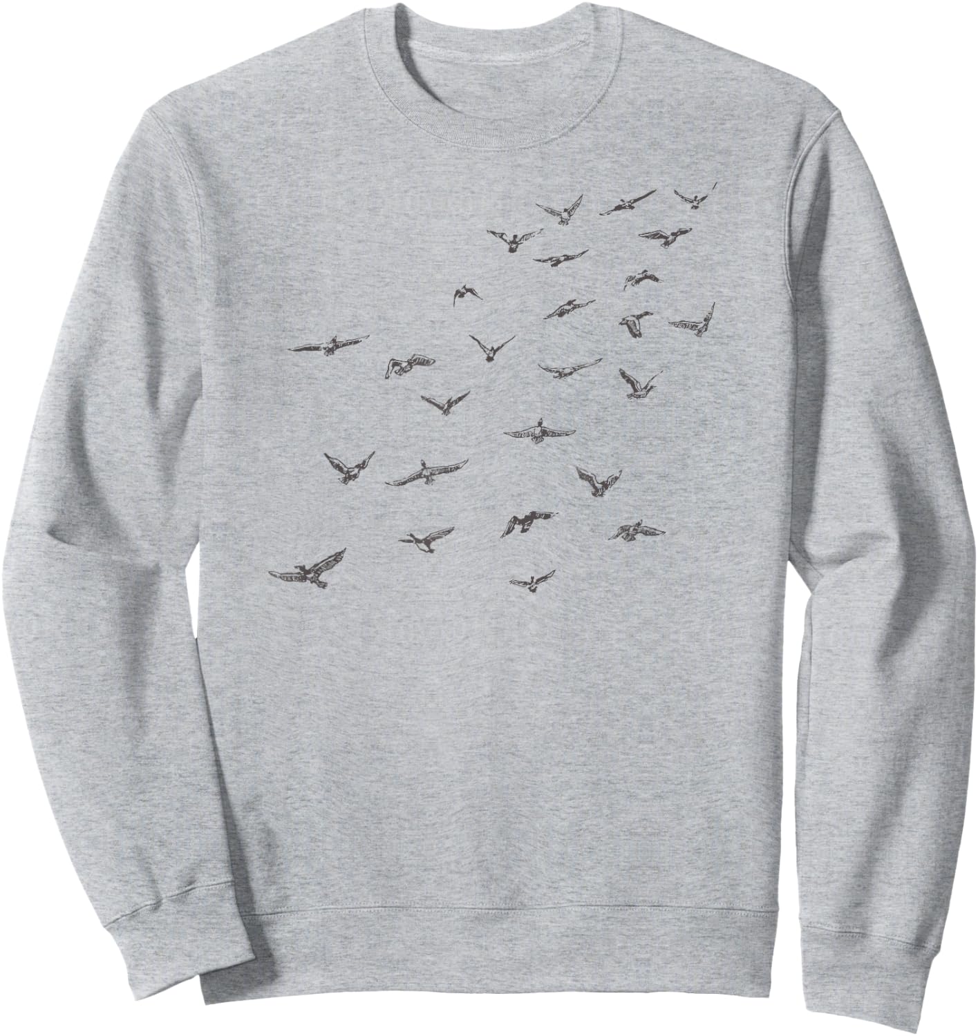 Flying Free Flock of Birds Sweatshirt - Sweatshirt | Ash