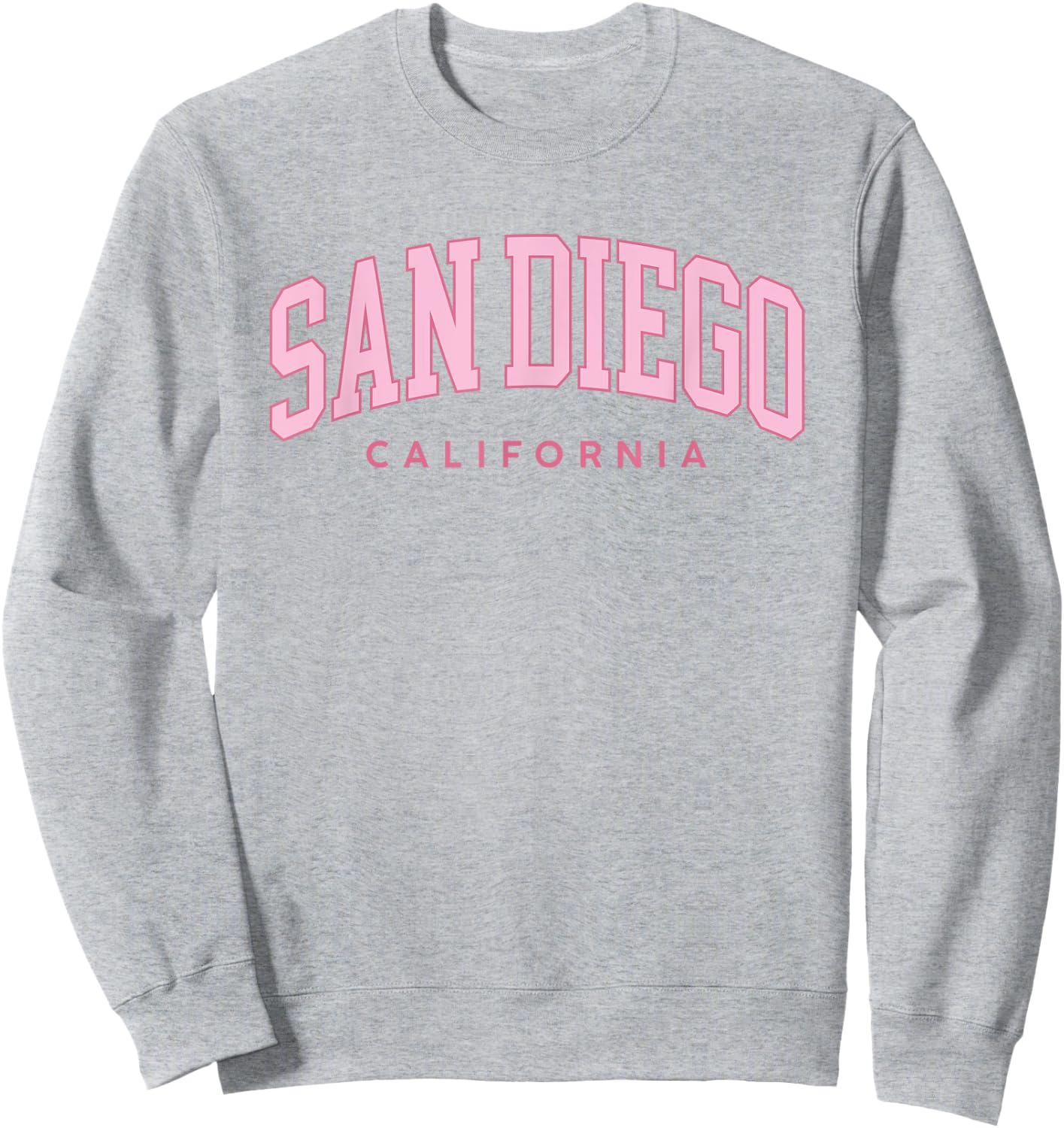 San Diego California Retro Preppy Throwback Pink Girls Sweatshirt - Sweatshirt | Ash