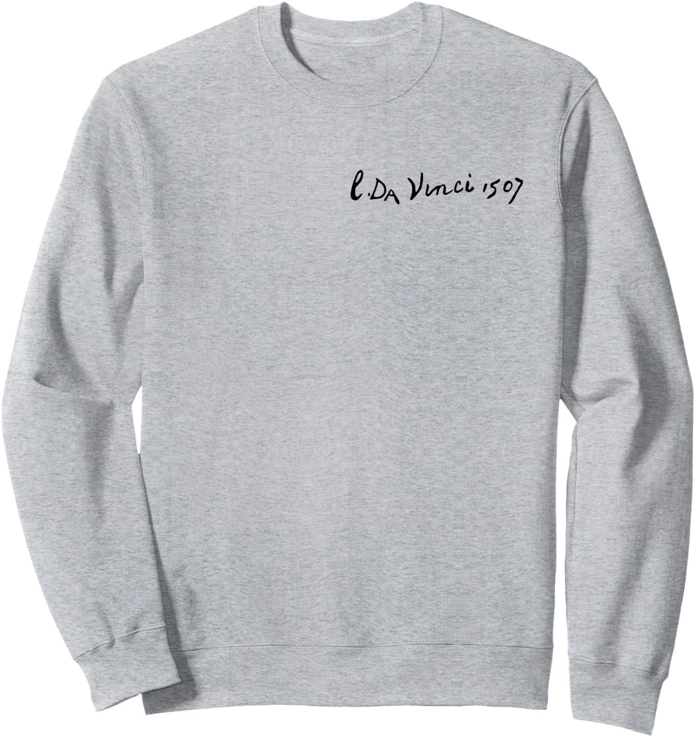 Leonardo Da Vinci 1507 Signature Art Sketch Study discreet Sweatshirt - Sweatshirt | Ash
