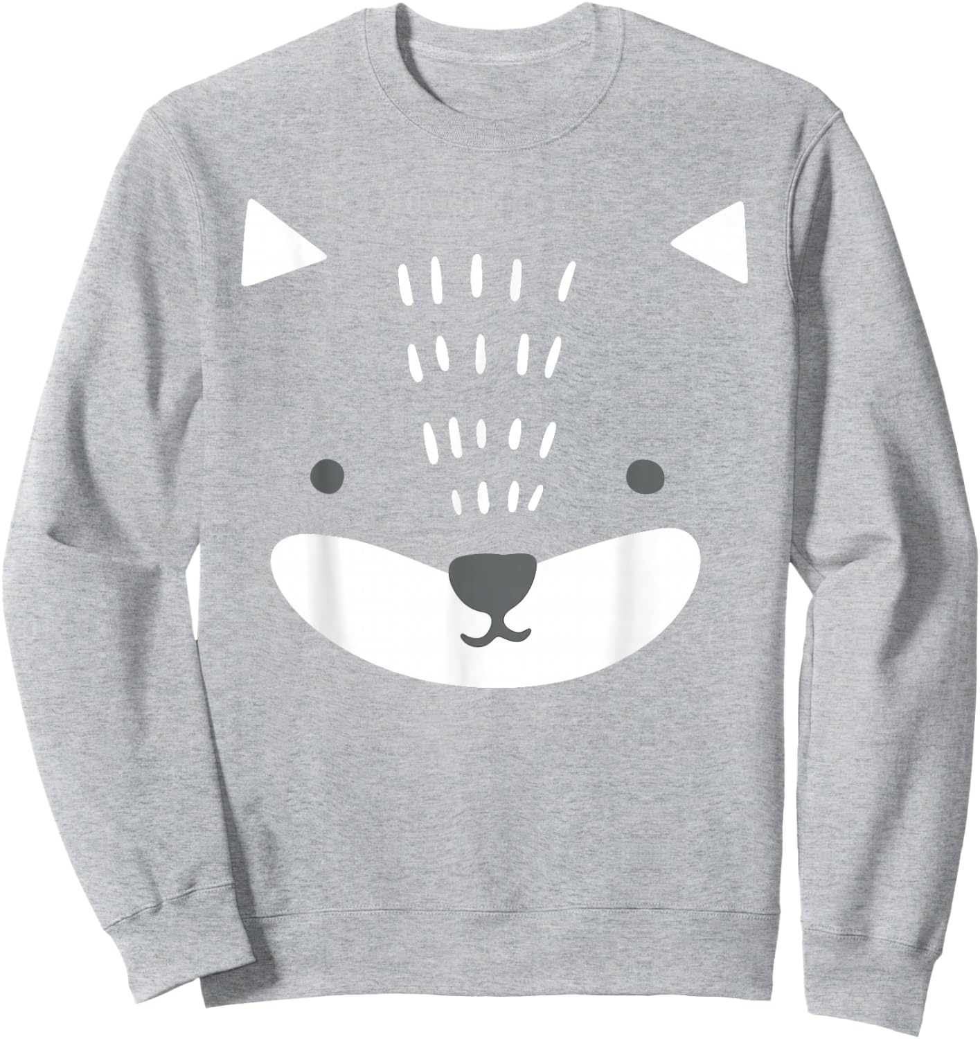 Cute Fox Face Halloween Costume Sweatshirt - Sweatshirt | Ash